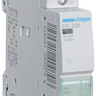 Contattore AMD Hager ESL 12VAC 2 apertura 25A 1UM 