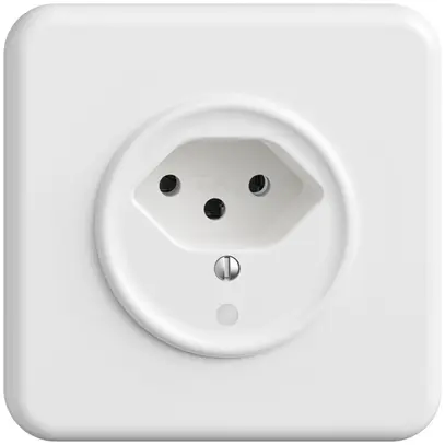 Presa INC Sdue QMI, 1×tipo 13, c.LED, c.piastra di copertura e di fissaggio, bi 