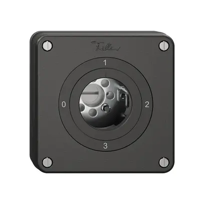 NUPU-Drehschalter NEVO, 5/1L, ohne Zylinder, KS, 0-1-2-3, schwarz 