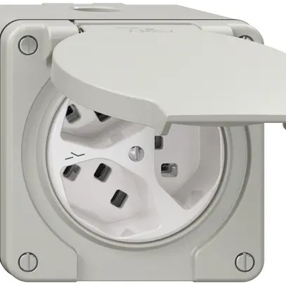 Presa NAP NEVO, 3×T23, IP21, 1×separato, grigio chiaro 