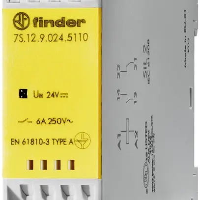 Module de relais Finder avec contacts à guidage forcé, 1 f et 1 o, 6A, 24VDC 