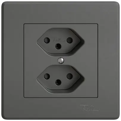 Prise ENC EDIZIO.liv SNAPFIX® 2×T13 avec shutter grf 