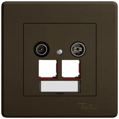 Prise multimédia ENC TV-R EDIZIO.liv SNAPFIX® EASYNET p.2×RJ45 S-One 15dB br 