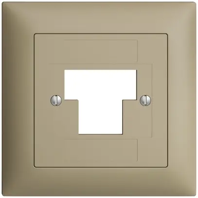 Kit frontale EDIZIOdue sand 88×88mm 1×TT 2×RJ45 