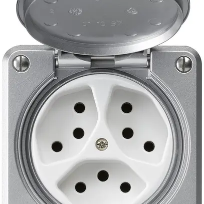 Prise ENC robusto 3×type 13 aluminium 
