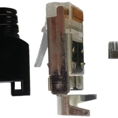 Spina RJ45/G protezione nero 