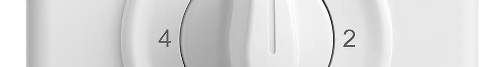 Frontset STANDARDdue 1-2-3-4 weiss 90×90mm für Drehschalter 