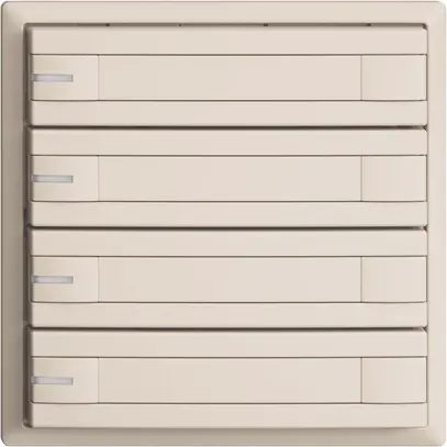 Pulsante KNX RGB EDUE, 250mW, c.LED RGB, carta, 4×pulsante, com.2×tasti, crema 