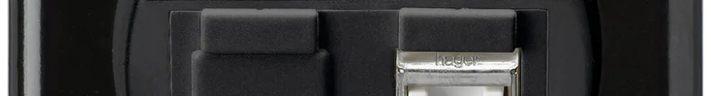 Insert pour prise ENC basico C cat.6 1×RJ45/s sortie oblique noir 