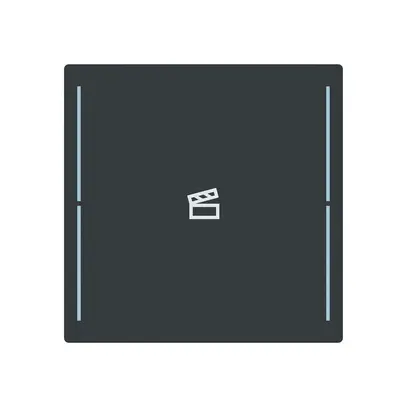 Couverture de poussoir ABB SIDUS touch 1-fois "poussoir-scène" anthracite 