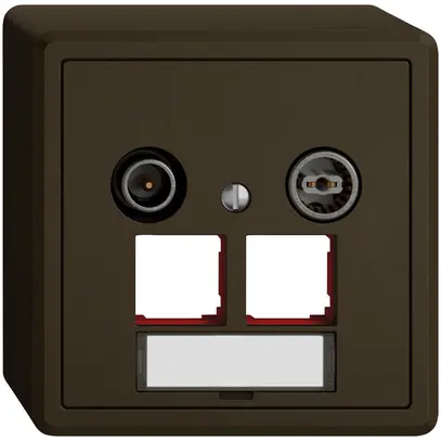 Prise multimédia AP TV-R EDIZIO.liv SNAPFIX® EASYNET p.2×RJ45 S-One 15dB br 