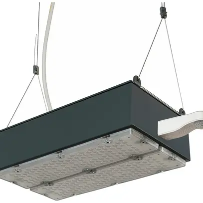 Proiettore capann.LED Sylvania KubiXx WIDE PIR 54W 9300lm 840 IP65 DALI 440×190 