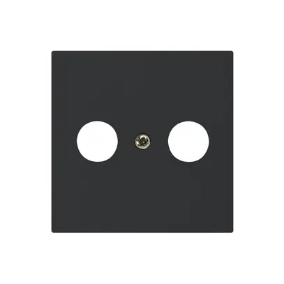Plaque frontale kallysto noir pour R/TV 60×60mm 