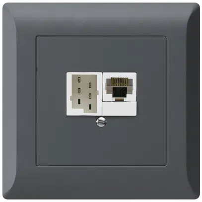 Scatola INC kallysto.line 1×RJ45u+1×TT83 antracite 