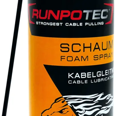 Lubrificante RUNPOTEC schiuma, 400 ml, per tira cavi e fili 