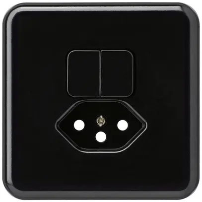 UP-Frontset basico 86×86mm schwarz für Kleinkombi S1/Typ 13 für BOMI 