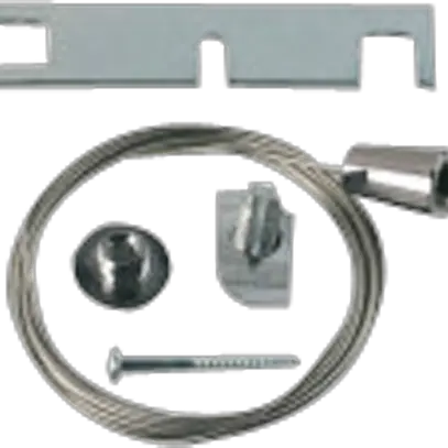Sganciam di fune metalllica 3m il doppio, argento 