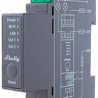 Actionneur-commutateur RF AMD Shelly Pro 2 Bt/Wi-Fi 2can 110…240V 1UM 