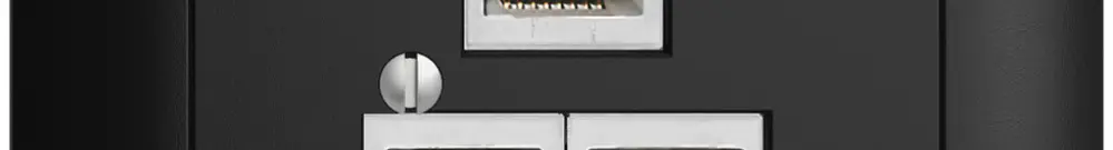 UP-Dose 3×RJ45/s 4P getr. EDIZIOdue schwarz R&M swissline 