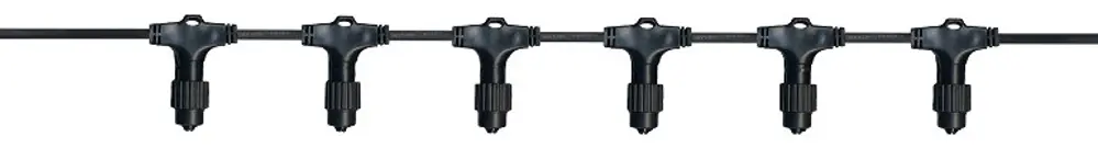 Cavo distributore System LED Extra, 2m, nero, con 12 partenze da avvitare 