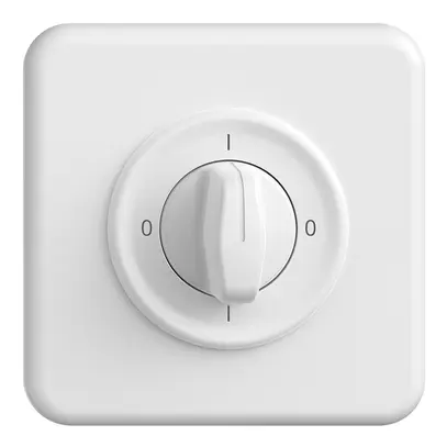 Kit frontale STANDARDdue 0-1-0-1 90×90mm bianco per interruttore rotativo 