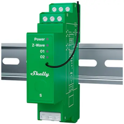 Actionneur-variateur RF AMD Shelly Wave Pro 2PM Dimmer Z-Wave 1×sort 1UM 