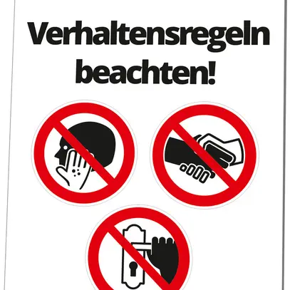 Placca di avviso CIMCO "Verhaltensregeln beachten" 297×420mm 