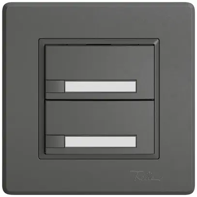 Pulsante universale INC EDIZIO.liv UNI SNAPFIX® s.LED 2× com.1T targ.grs 