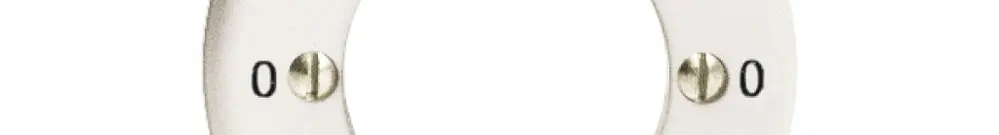 Kit front. 0-Kochen-0-Waschen per interrutore rotativo a chiave bianco 