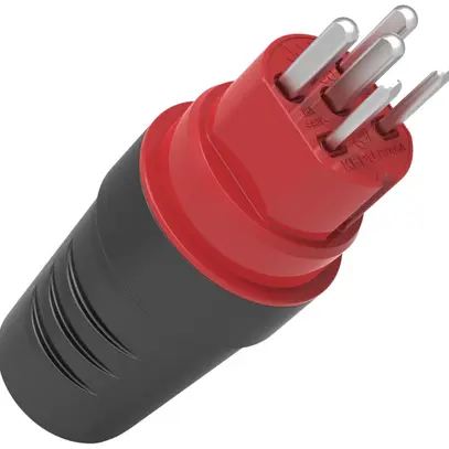 Stecker ELBRO T25 IP55 Gummi schwarz 
