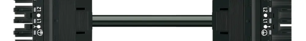 Cavo di connessione MIDI 5×1.5mm² 16A 400V 2m cod.A presa-spina nero Cca 