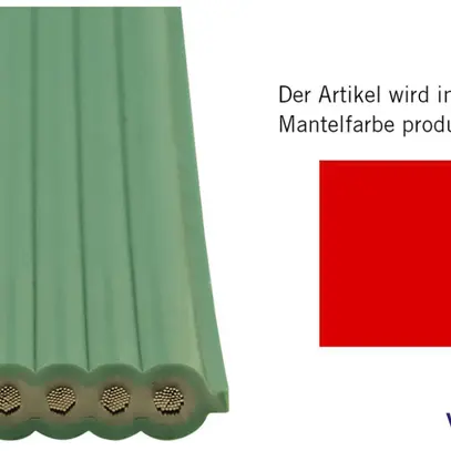 Cavo piatto Woertz Power 5×2.5 mm² PVC rosso Eca 