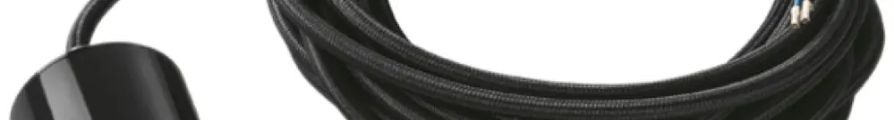 Pendelleuchte SLV FITU E27 50W mit Kabel 5m rund IP20 schwarz 