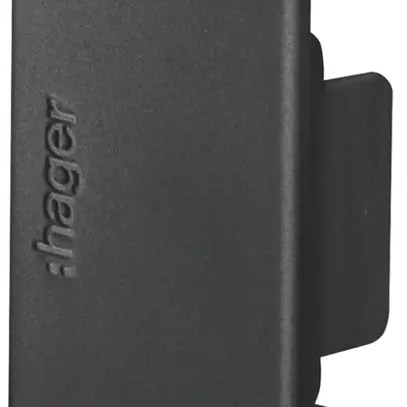 Pezzo finale Hager tehalit.LF 45×30mm nero IP30 