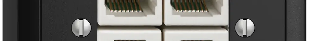 AP-Dose 4×RJ45/u 4P getr. EDIZIOdue schwarz ITplus 