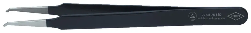 Pinzetta KNIPEX 92 08 78 ESD 120mm, 45°, per tecnologia SMD 