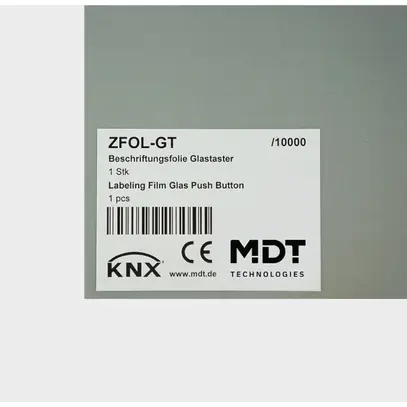 Étiquette de marquage MDT ZFOL-GT pour Plus BE-GTxxx/RF-GTTxx et SCN-GLED1xx 