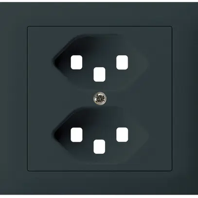Kit frontal INC G3 kallysto pour prise INC G3 2×type 23 cadre à visser noir 