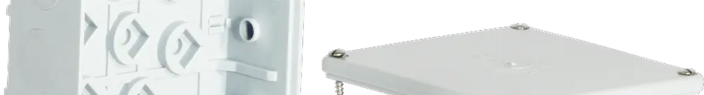 Boîte de dérivation AGRO 100×100mm vide IP54 gris clair 