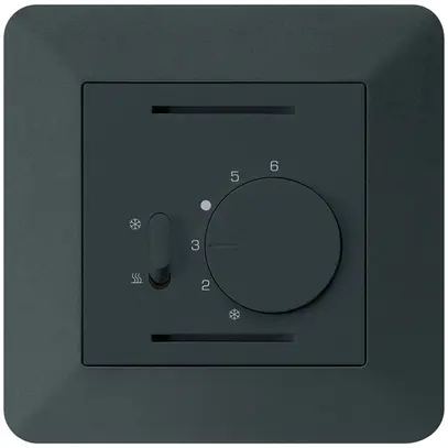 Termostato INC Hager kallysto.trend, con interr.di riscald./raffred., nero 