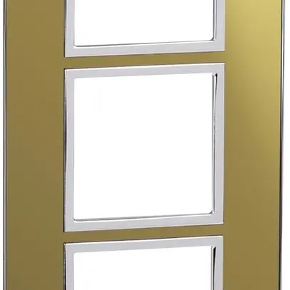 Abdeckrahmen ATO 1×3 Modul, gold reflective 