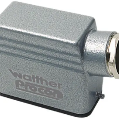 Steckergehäuse A10 PROCON Alu H=53mm LVN o.Kabelverschraung, Ø1×M20 seitlich 