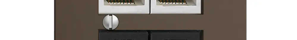 Scatola 4×RJ45 2×u/2×s coffee EDIZIOdue R&M swissline NT 2ab 