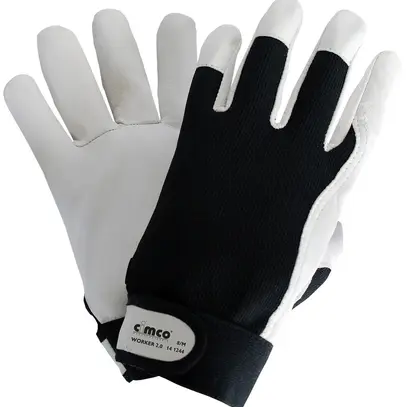 Gants de travail CIMCO Worker 2.0 taille 8/M noir/blanc 