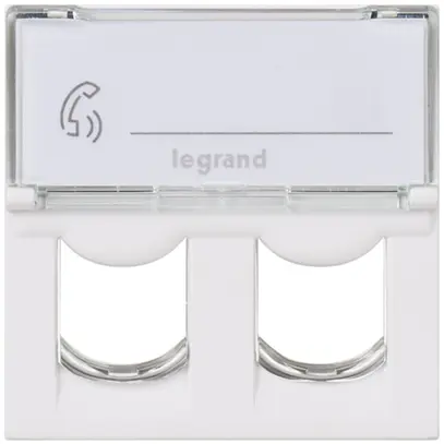 Supporto inserto INS MOS 2×RJ45 bianco per Systimax 