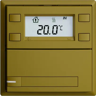 Pulsante RTH INC KNX 1×EDIZIOdue F olive, con carta+LED RGB 