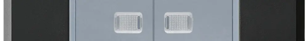 Interruttore INC robusto IP55 schema 3/contatto a pulsante 2×illuminato nero 