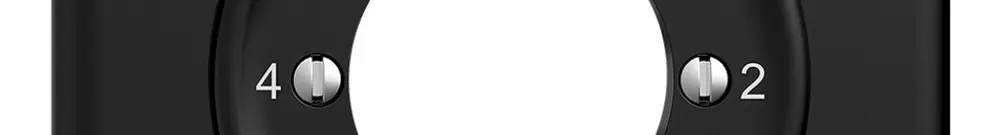 Frontset STANDARDdue 1-2-3-4 schwarz 90×90mm für Schlüsselschalter 