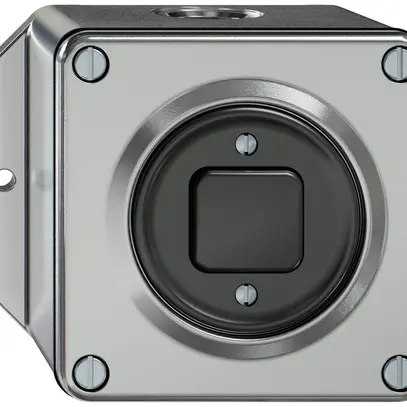 Interruttore a pulsante AP ELEMENT schema 6/1L 16A 250V alluminio 