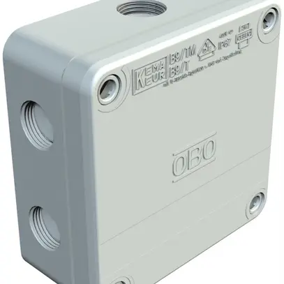 Boîte de dérivation AP Bettermann B9/TMvide M20 gris sans halog. 110×110×50mm 